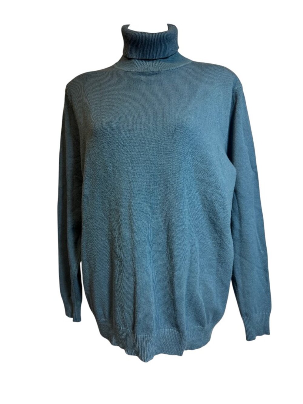 Daimidy Women’s 2XL Blue Turtleneck Sweater Long Sleeve Soft Knit Pullover